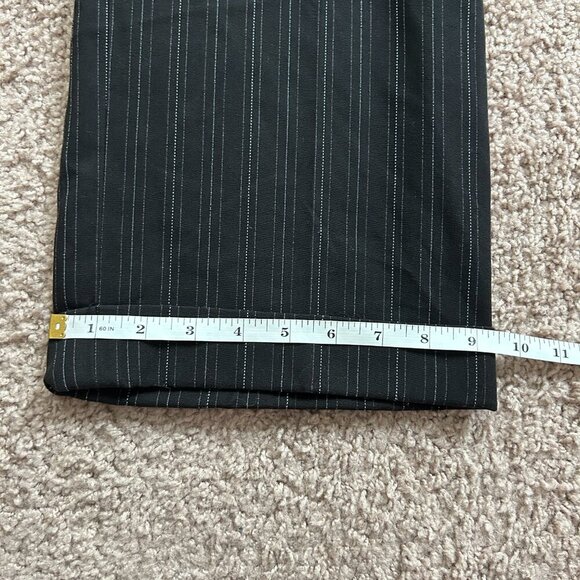 Larry Levine Petite Black White Pinstriped Pants Size 12P - Picture 10 of 11